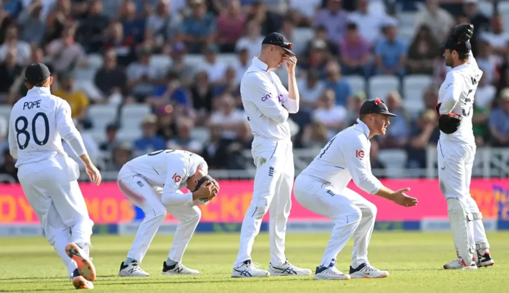 England’s slip cordon in 2024.