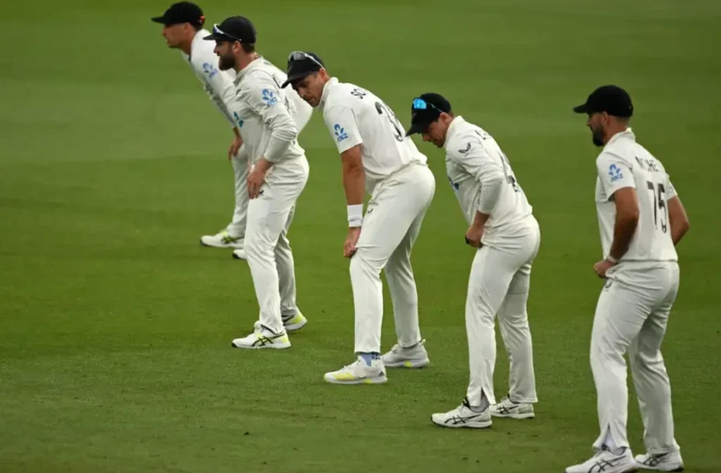 New Zealand’s slip cordon during the Test Series against England in 2024.