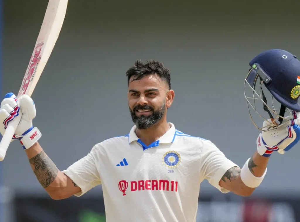 Virat Kohli playing for the Indian Team in the Test Format.