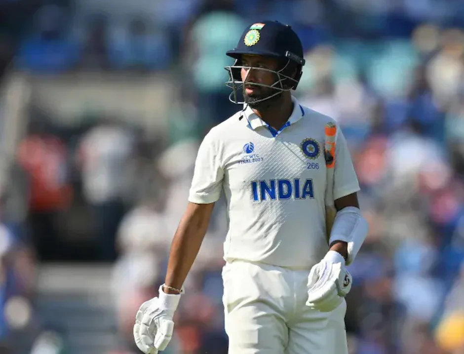Cheteshwar Pujara for the Indian Team in the Test Cricket.