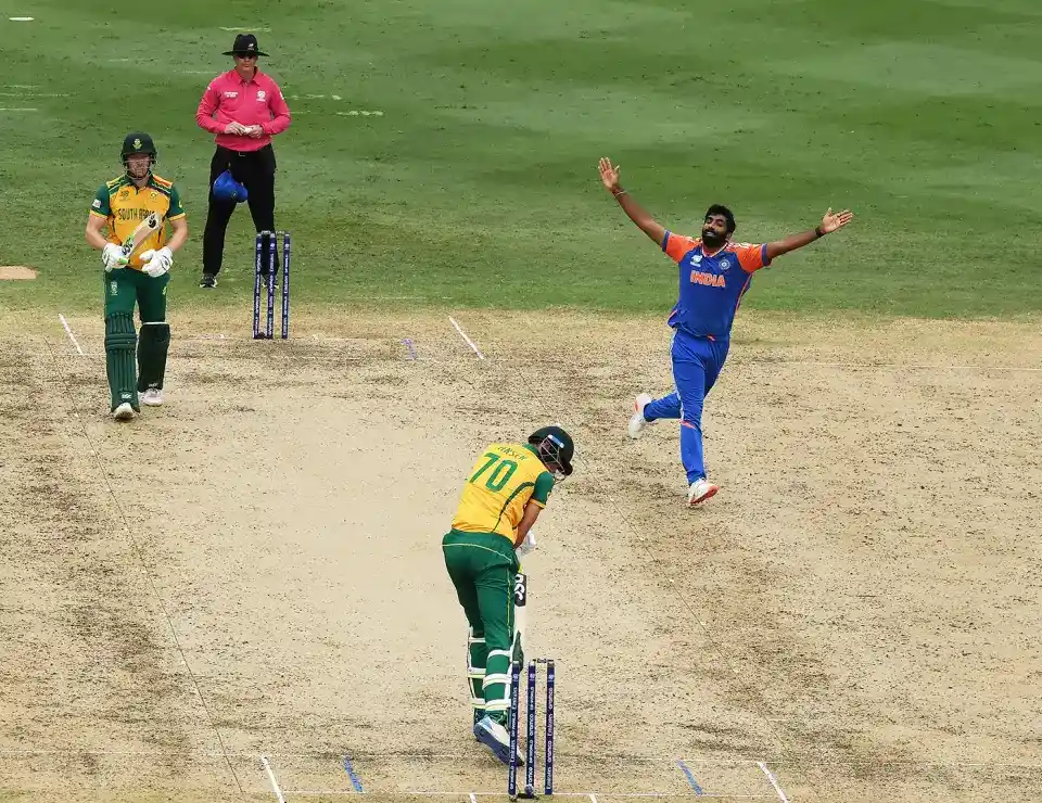 India against South Africa at the Kensington Oval.