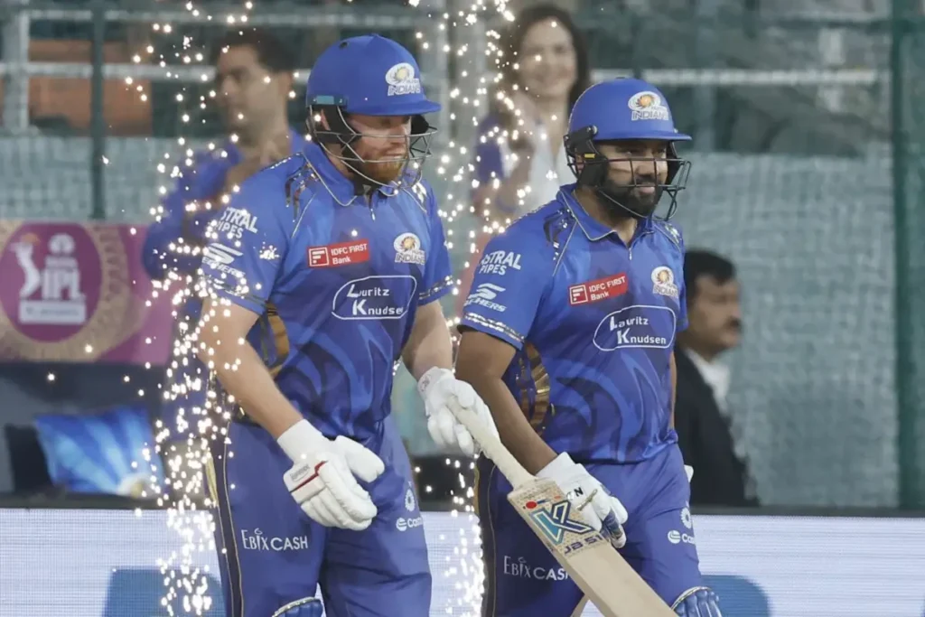 Rohit Sharma played as an opening batsman for the Mumbai Indians.