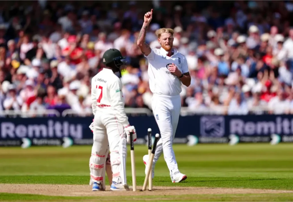 Ben Stokes bowled Wessly Madhevere for his second wicket.