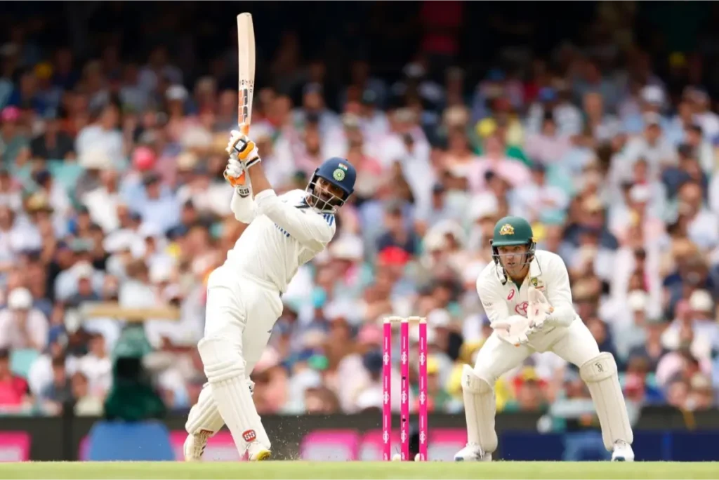 Ravindra Jadeja of India bats during day one of the Fifth Men's Test Match.