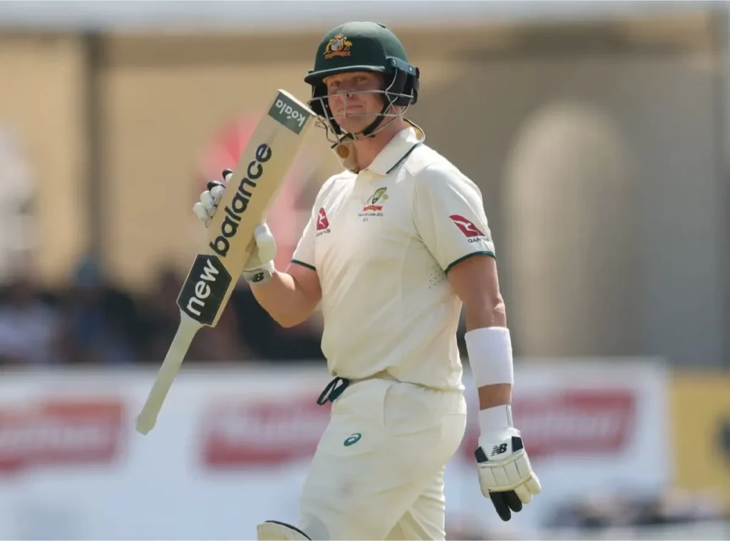 Steven Smith walks off after dismissed.