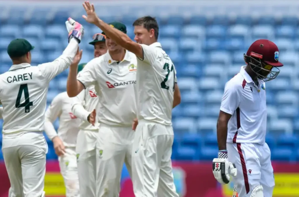 Australia defeated West Indies at St George’s.