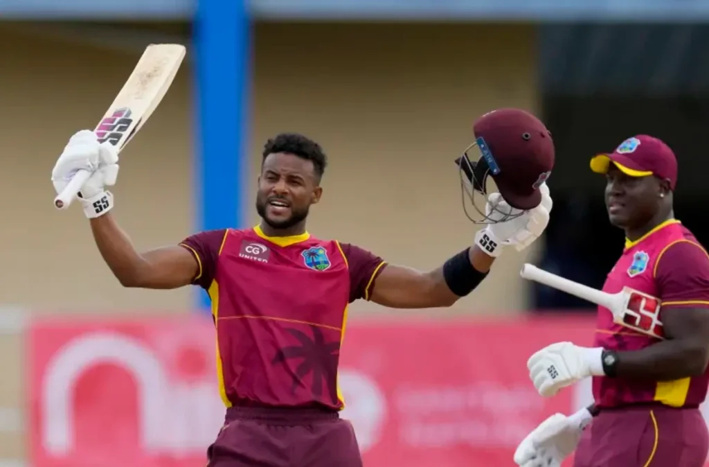 Shai Hope made 115 runs off 135 balls in the match.