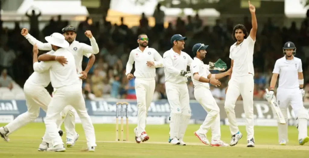 India defeated England at the Lord’s Cricket Ground by 95 runs in 2014.