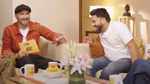 Rohit Sharma and Harbhajan Singh in a podcast.