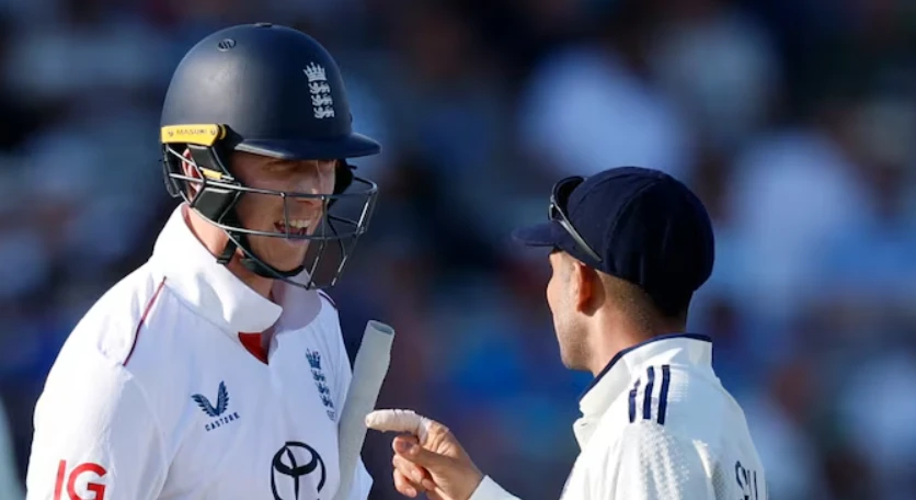 Shubman Gill and Zak Crawley were engaged in a heated exchange in the Test Match.
