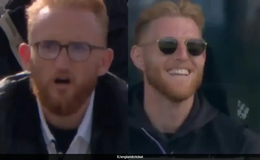 Stokes spots his clone and shares a laugh.