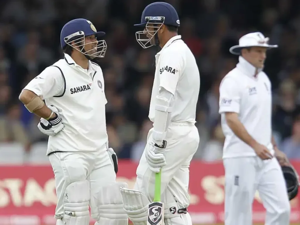 Rahul Dravid scored a century in the first innings.