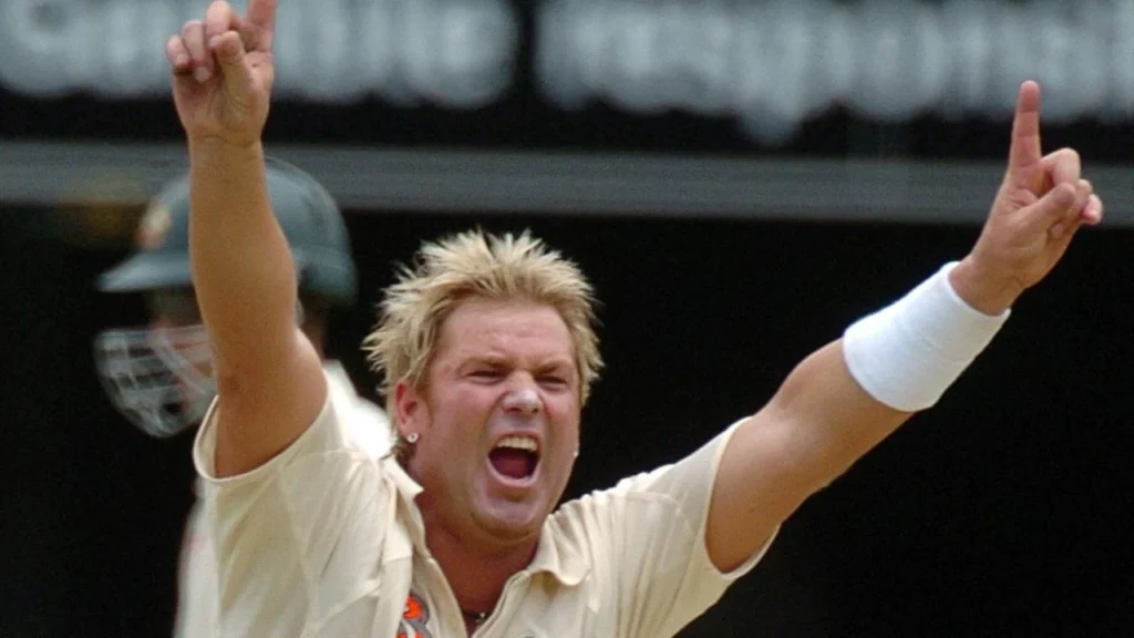 Shane Warne taking quick wickets in the Test matches.