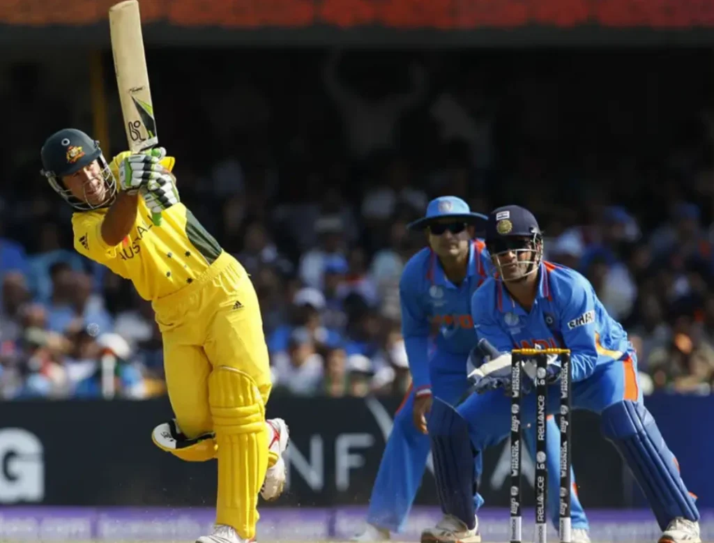 Ricky Ponting scored 104 runs against India in the Quarter-Finals.