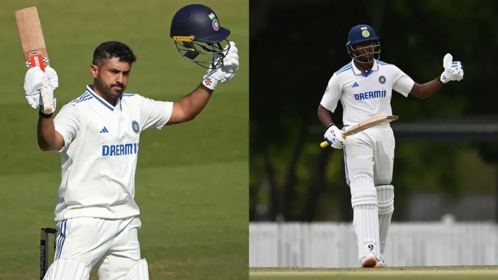 Sai Sudharsan and Karun Nair during the Indian Premier League.