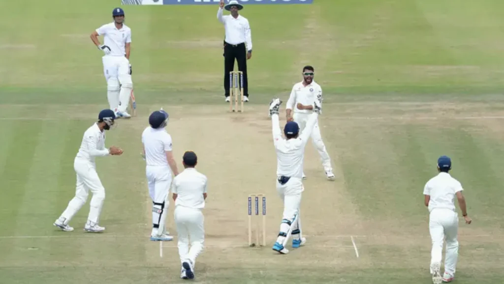 India defeated England by 95 runs in the test match.