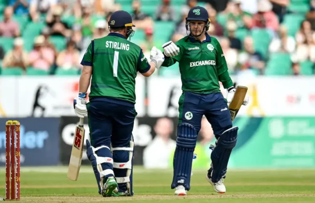 Paul Stirling made 120 runs off 103 balls.