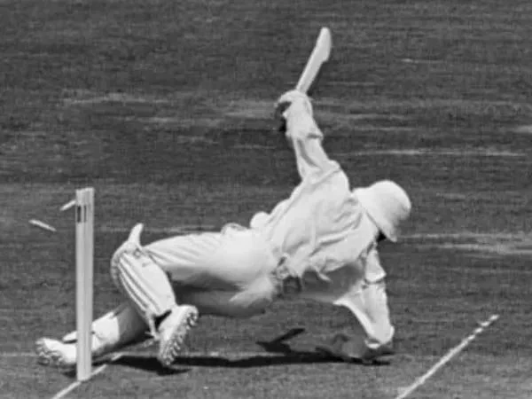 Roy Fredericks got dismissed via hit wicket.