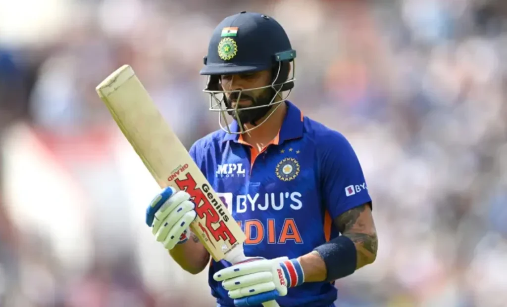 Virat Kohli made 17 runs off 22 balls.