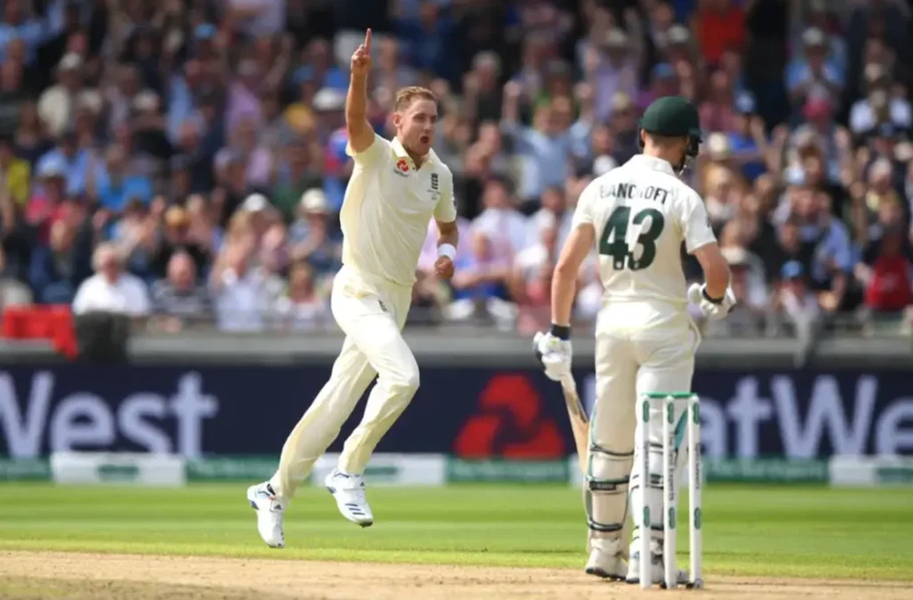 Stuart Broad dismissed Cameron Bancroft for just 8 runs.