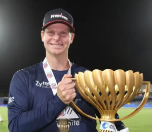 Steve Smith with the MLC 2024 Title.