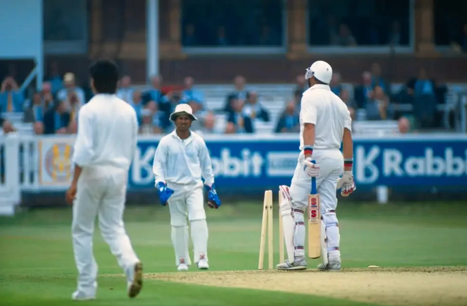 Graham Gooch after finally being dismissed.
