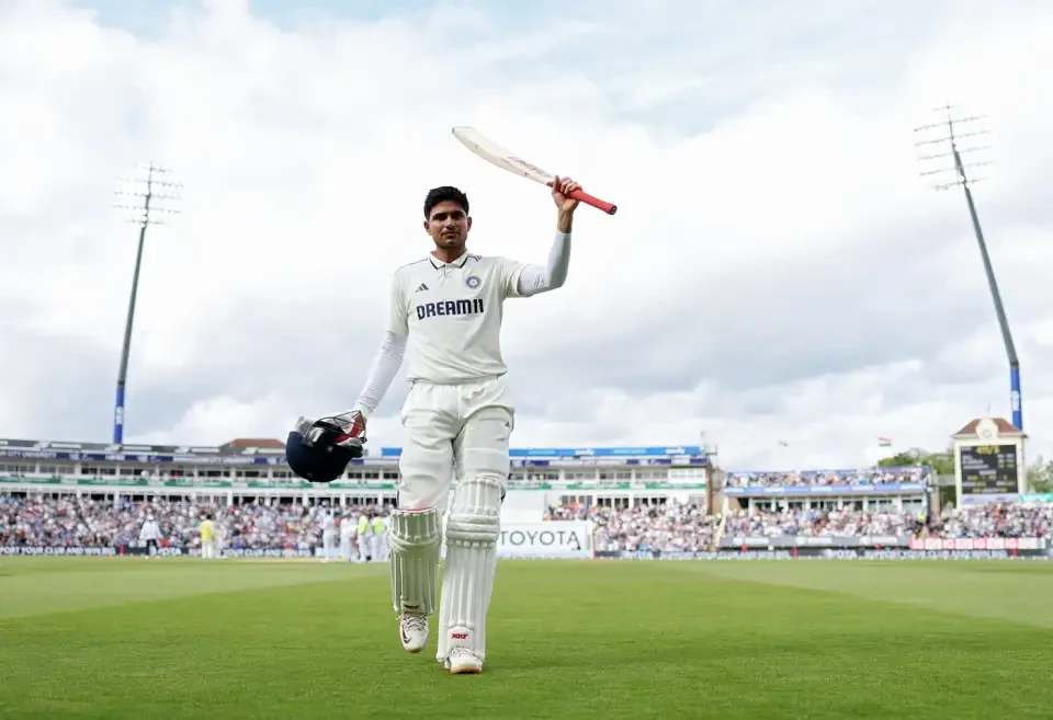 Shubman Gill after scoring a century in the second innings.