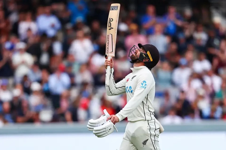 Tom Blundell after missing out his century.