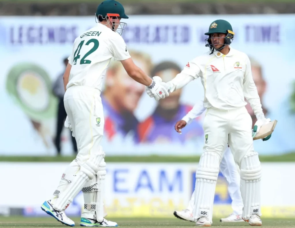 Usman Khawaja and Cameron Green made a big partnership in the middle.