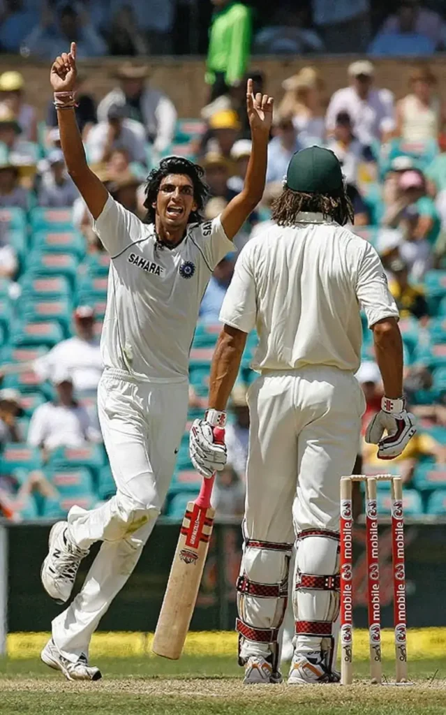 Ishant Sharma appealing after Symonds was caught behind.