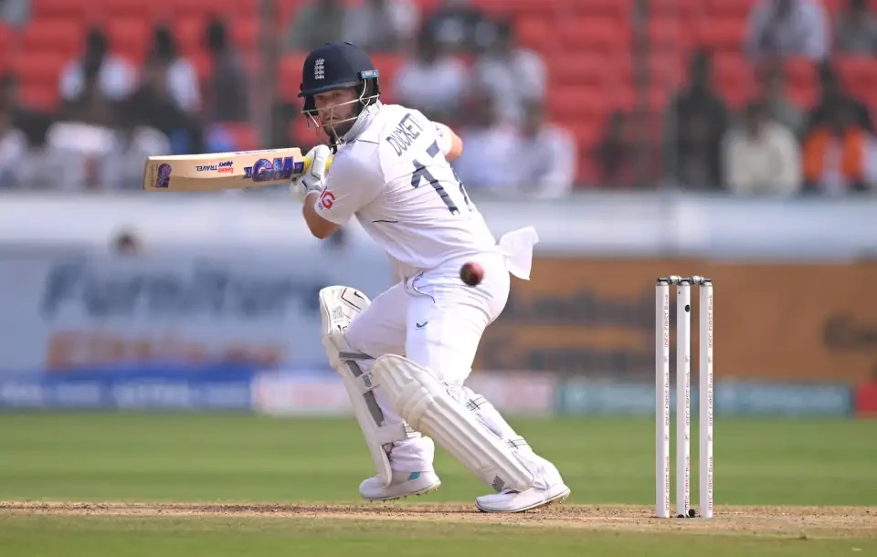 Ben Duckett cuts the ball fine.