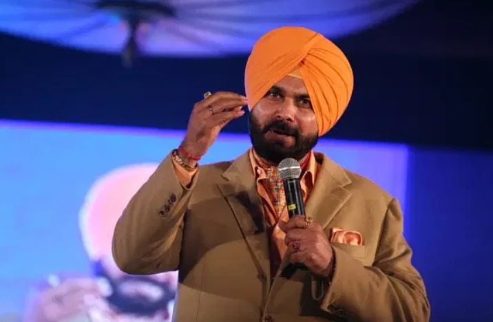 Navjot Singh Sidhu during a cricket event.