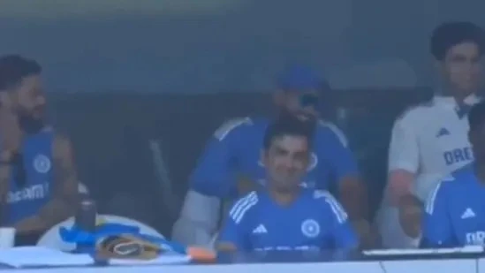 Indian team bursts into laughter as Rohit gets caught on camera.