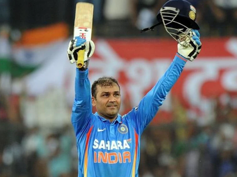 Virender Sehwag during his playing days for the Indian Cricket Team.