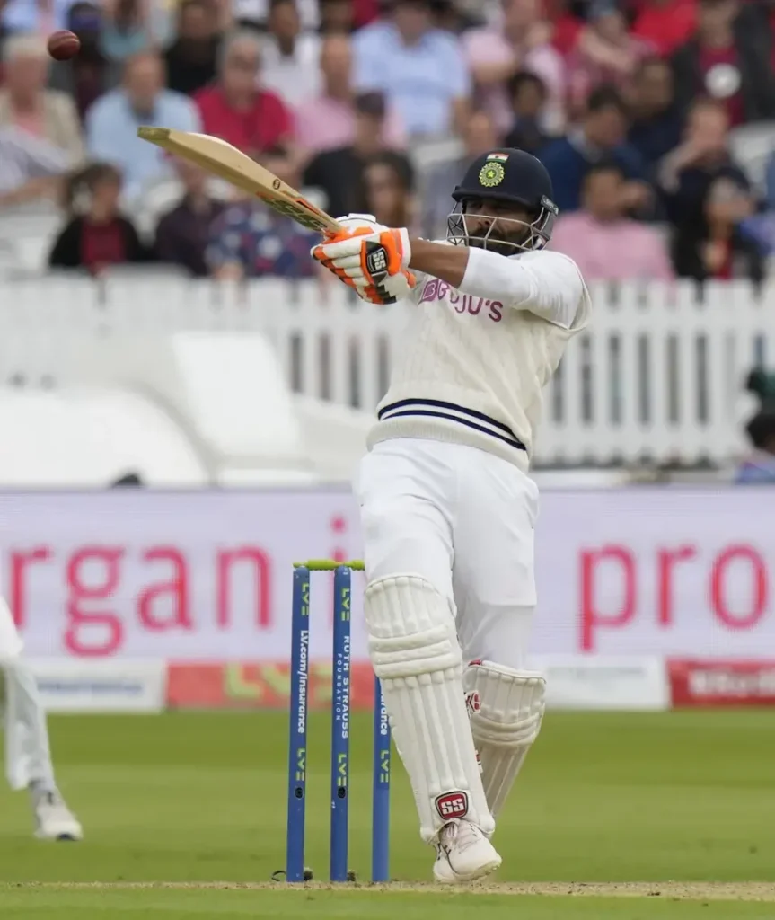 Jadeja scored 40 runs off 120 balls with 3 fours at Lord's.