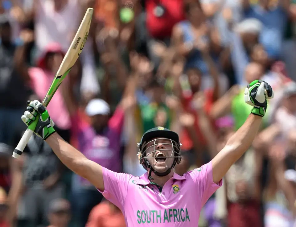AB de Villiers dominating over the West Indies.