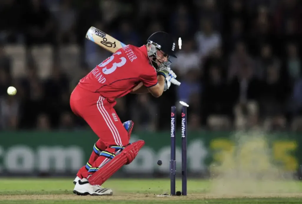 Jos Buttler was out for 27 runs off 17 balls.
