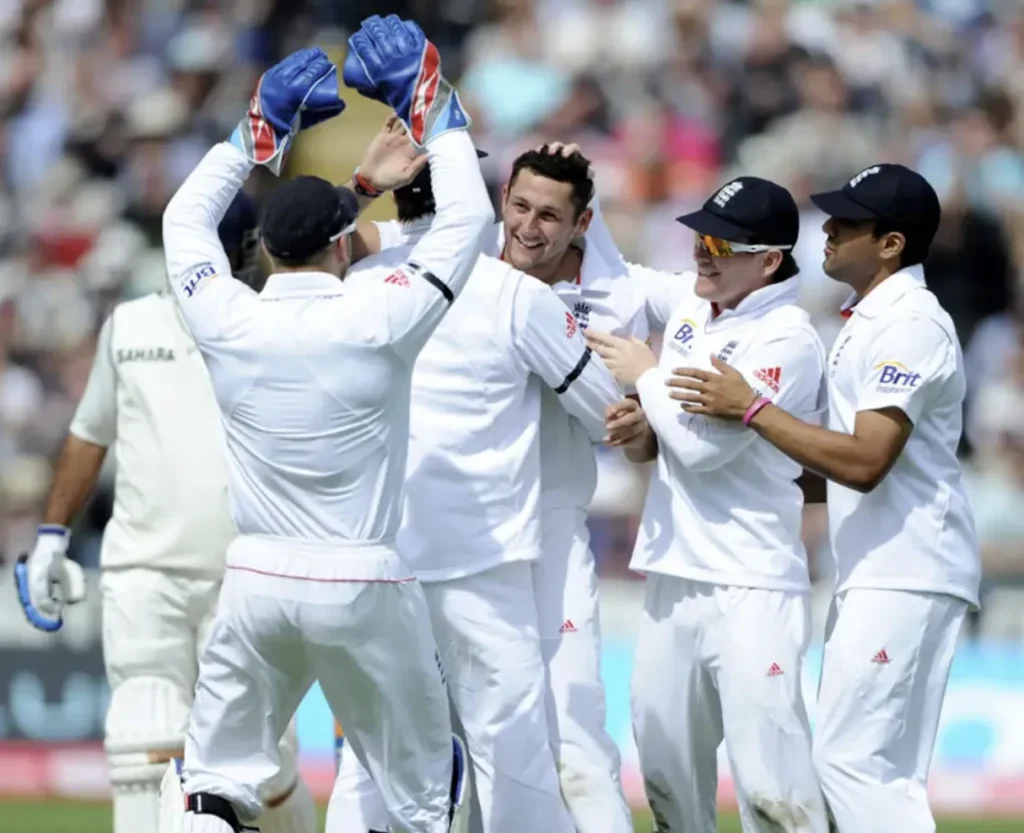 India was bowled out for 224 runs in the first innings.