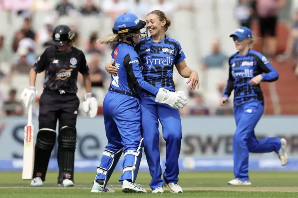 Spirit won a 3-wicket thriller with only two balls left.