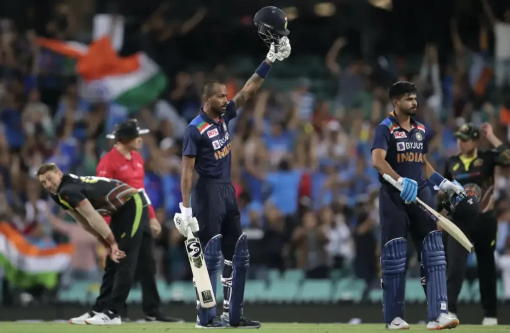 Hardik Pandya scored 42 runs off 22 balls for India.