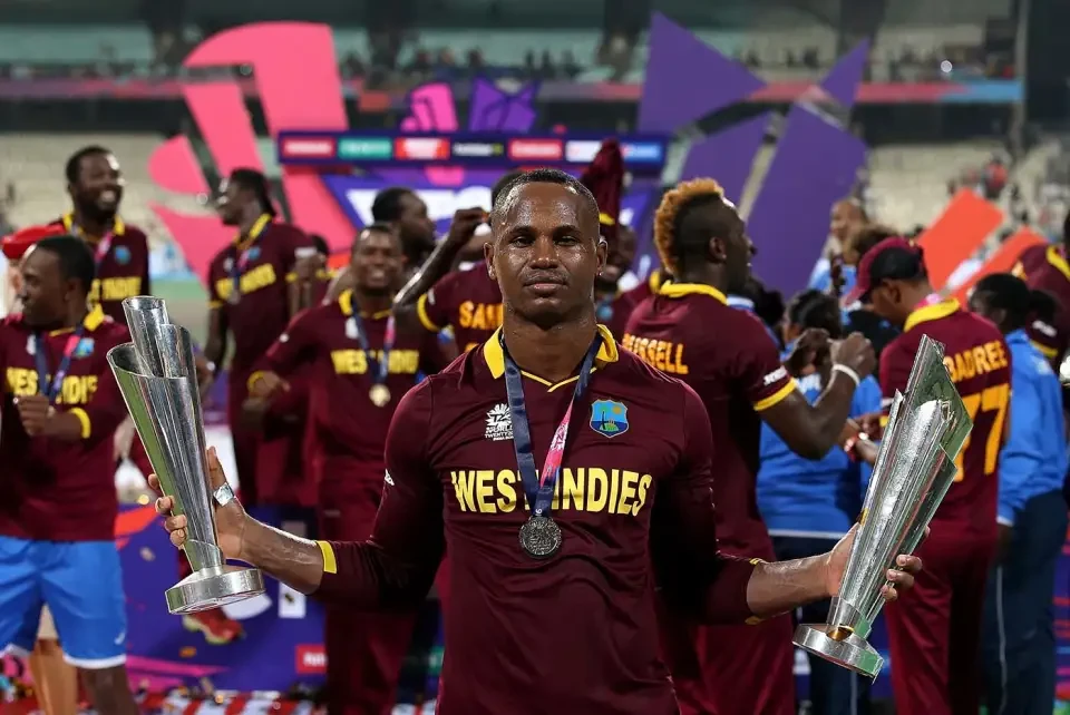 Marlon Samuels takes home two trophies after the final.