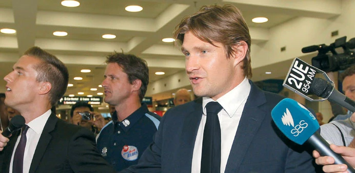 Shane Watson answers the media regarding his suspension.