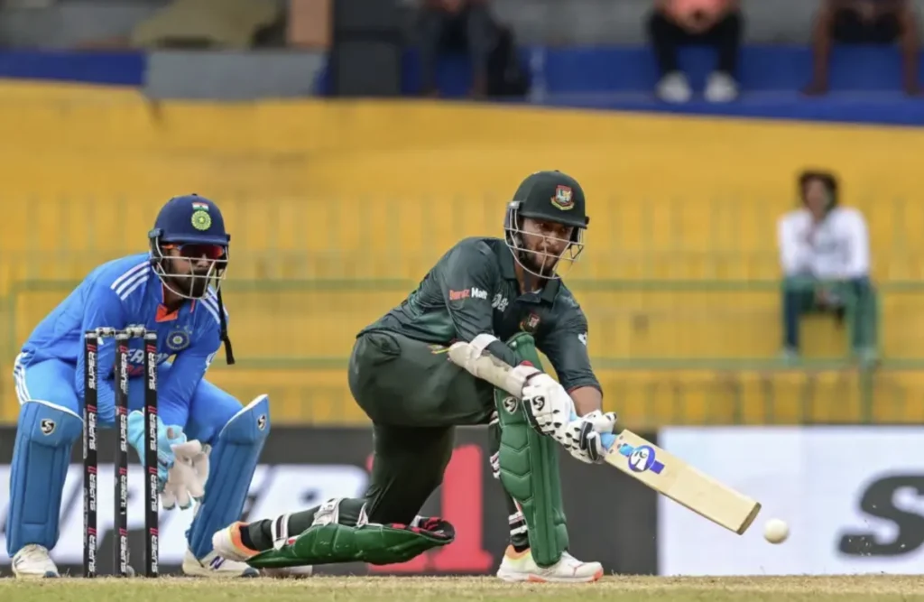 Shakib Al Hasan scored 80 runs off 85 balls.