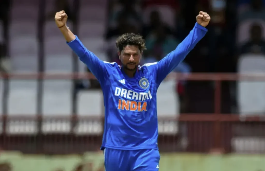 Kuldeep Yadav picked 3 wickets in the match.