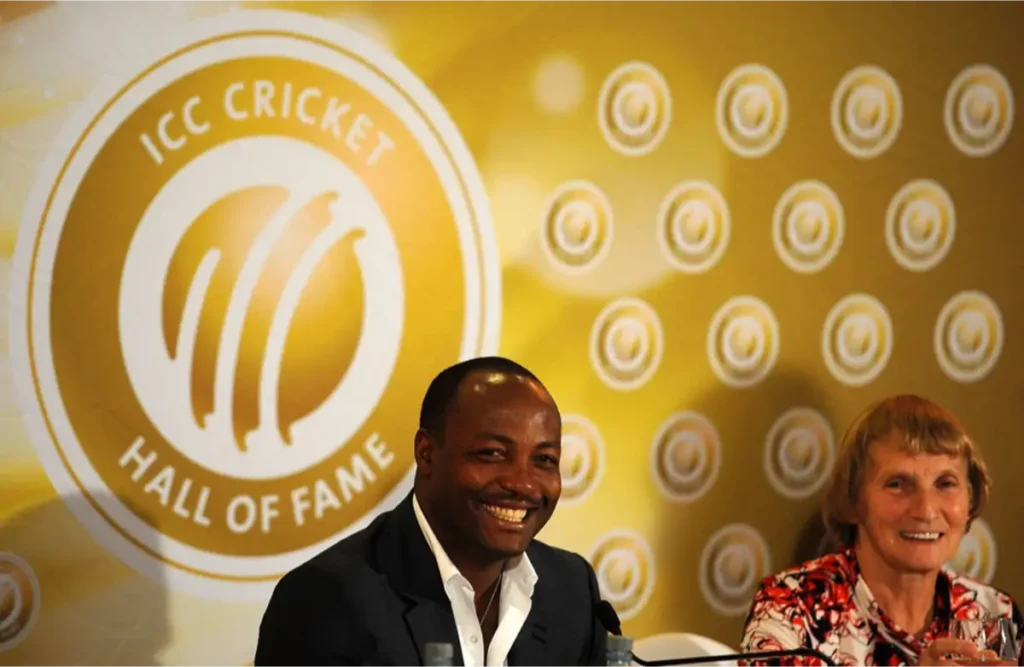 Brian Lara gets inducted into the ICC Hall of Fame.