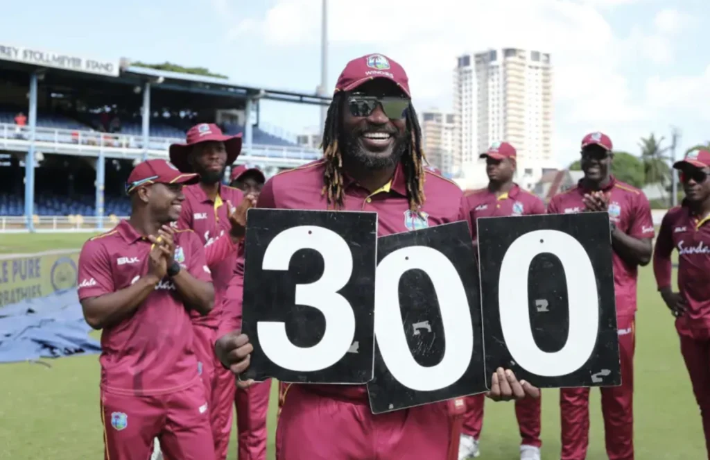 Chris Gayle was playing his 300th ODI.