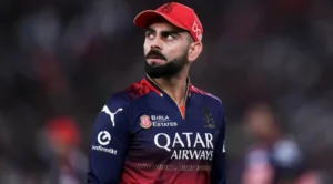 Virat Kohli in the Royal Challengers Bengaluru jersey.