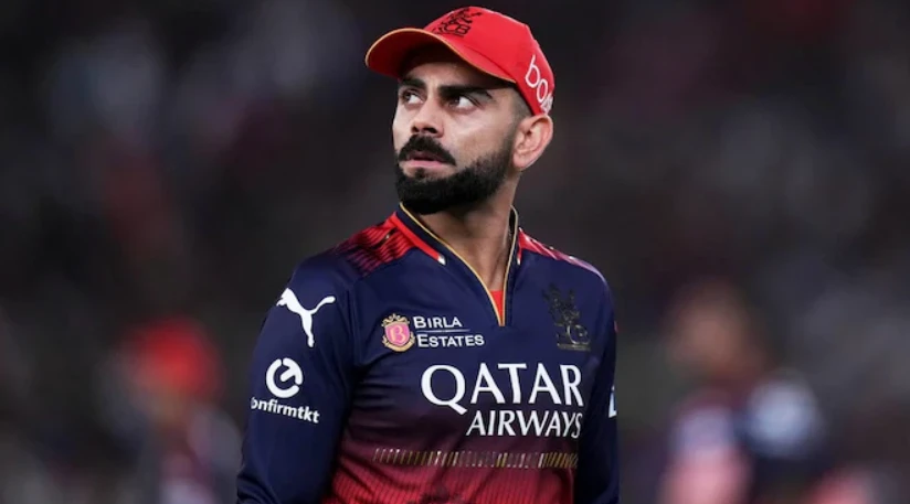 Virat Kohli in the Royal Challengers Bengaluru jersey.