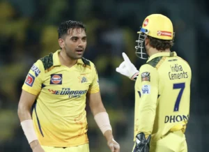 MS Dhoni and Deepak Chahar during their playing days for Chennai Super Kings.