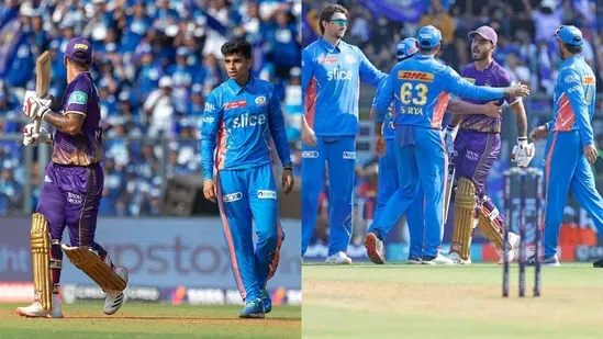 Incident on the field between Nitish Rana and Hrithik Shokeen.